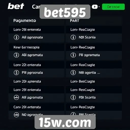 Métodos de pagamento disponíveis no bet595